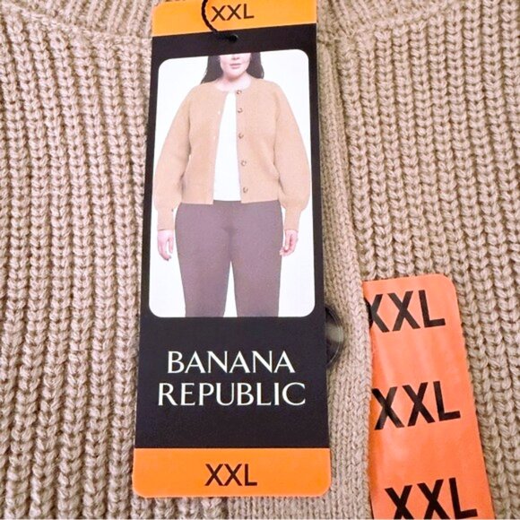 Banana Republic Women's Button Front Cardigan TAN SIZE XXL - Picture 10 of 16